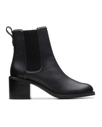 Botine Chelsea de piele Chamberly, Negru
