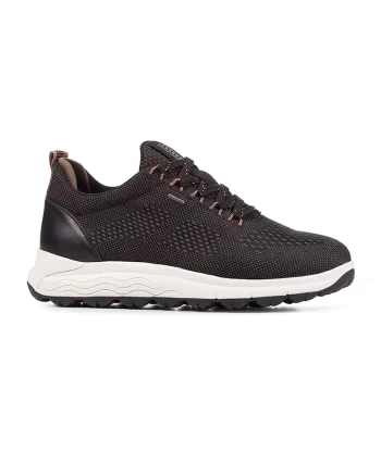 Pantofi sport din material textil cu garnituri din piele intoarsa, Gri antracit