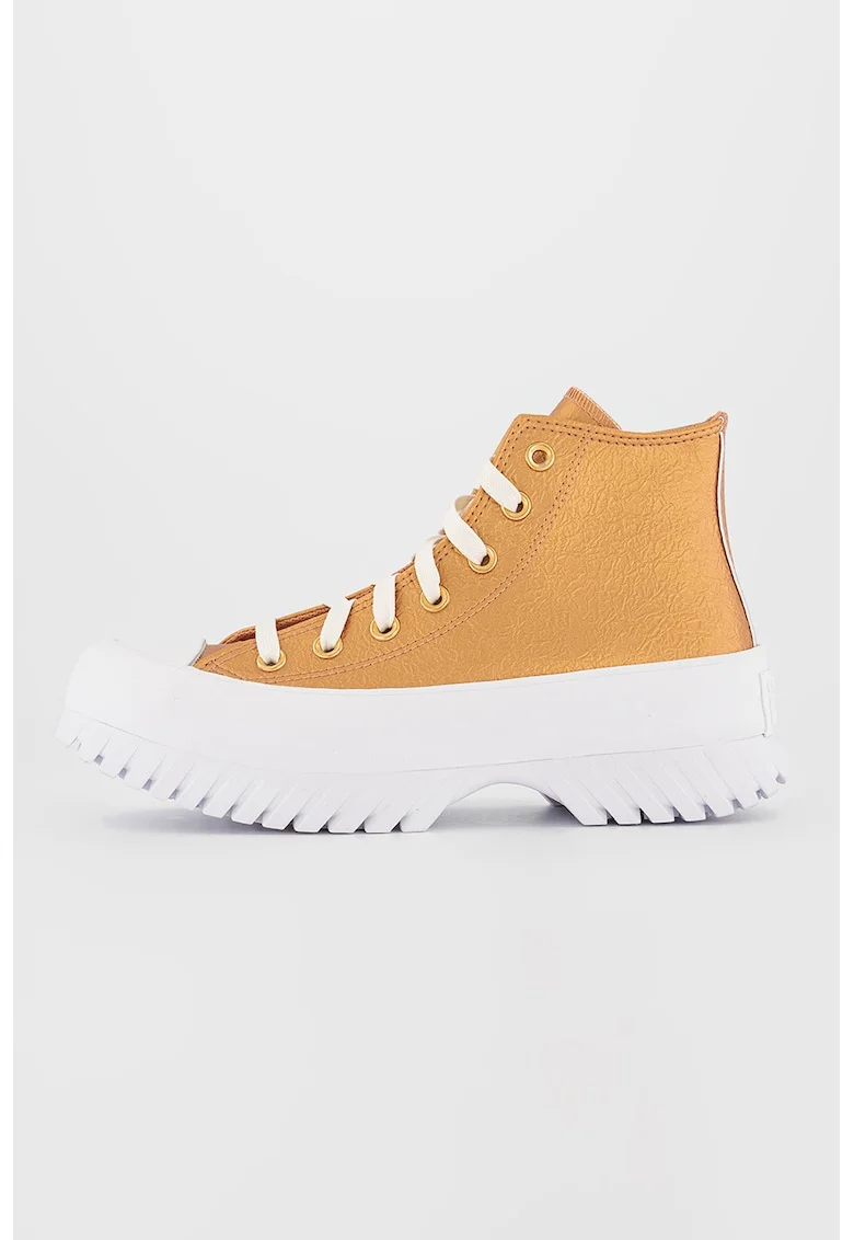 Tenisi unisex de piele ecologica cu aspect masiv Chuck Taylor All Star Lugged 2.0, Bronz