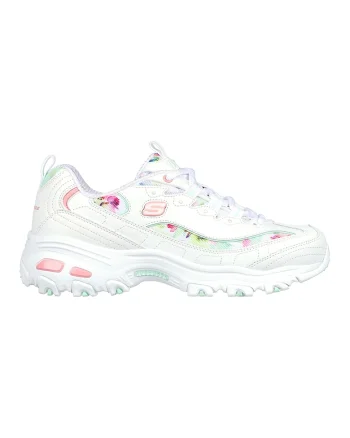 Pantofi sport cu imprimeu floral D'Lites, Alb