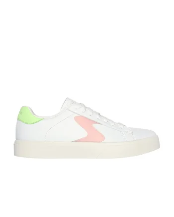 Pantofi sport din piele si piele ecologica Eden LX, Alb/Roz/Verde lime