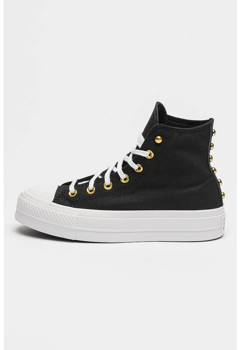 Tenisi din panza cu garnituri cu tinte Chuck Taylor All Star Lift, Negru