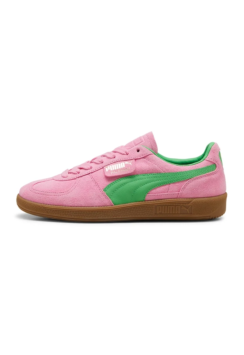 Pantofi sport de piele intoarsa Palermo Special, Verde/Roz