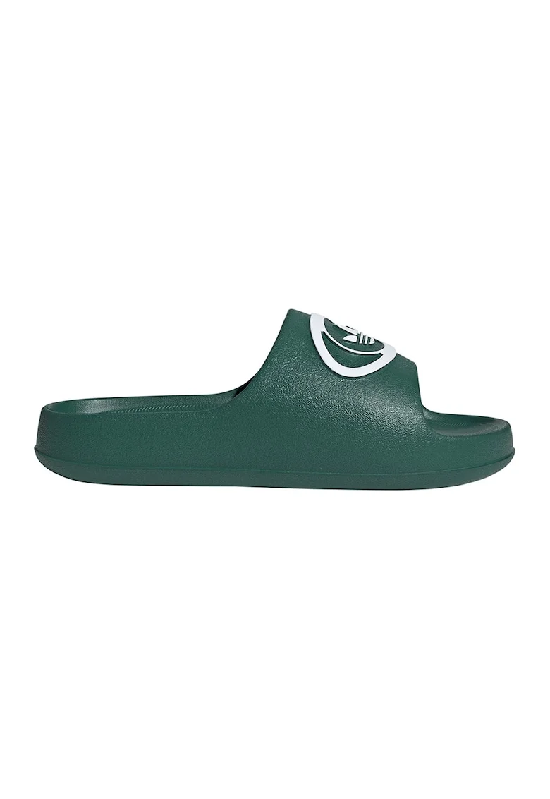 Papuci Adilette 00s cu imprimeu logo, Alb/Verde englez