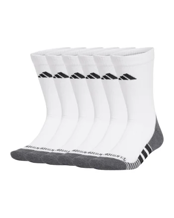 Set de sosete unisex cu talpa dubla Performance Climacool - 6 perechi, Alb