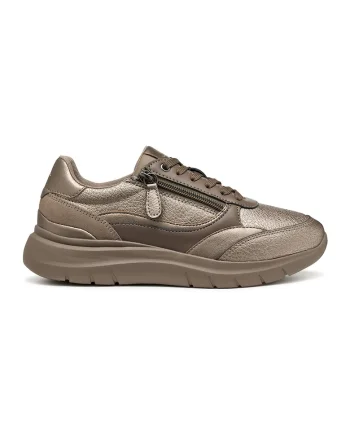 Pantofi sport de piele cu insertii de piele intoarsa, Grej