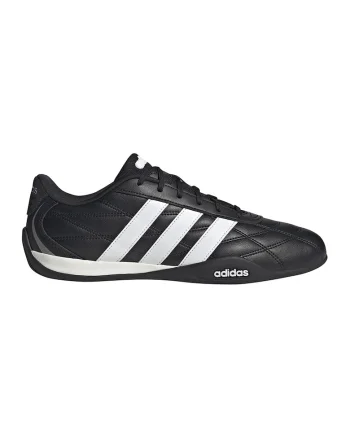 Pantofi sport low-cut din piele cu garnituri din piele ecologica Adipista, Negru/Alb optic/Gri antracit
