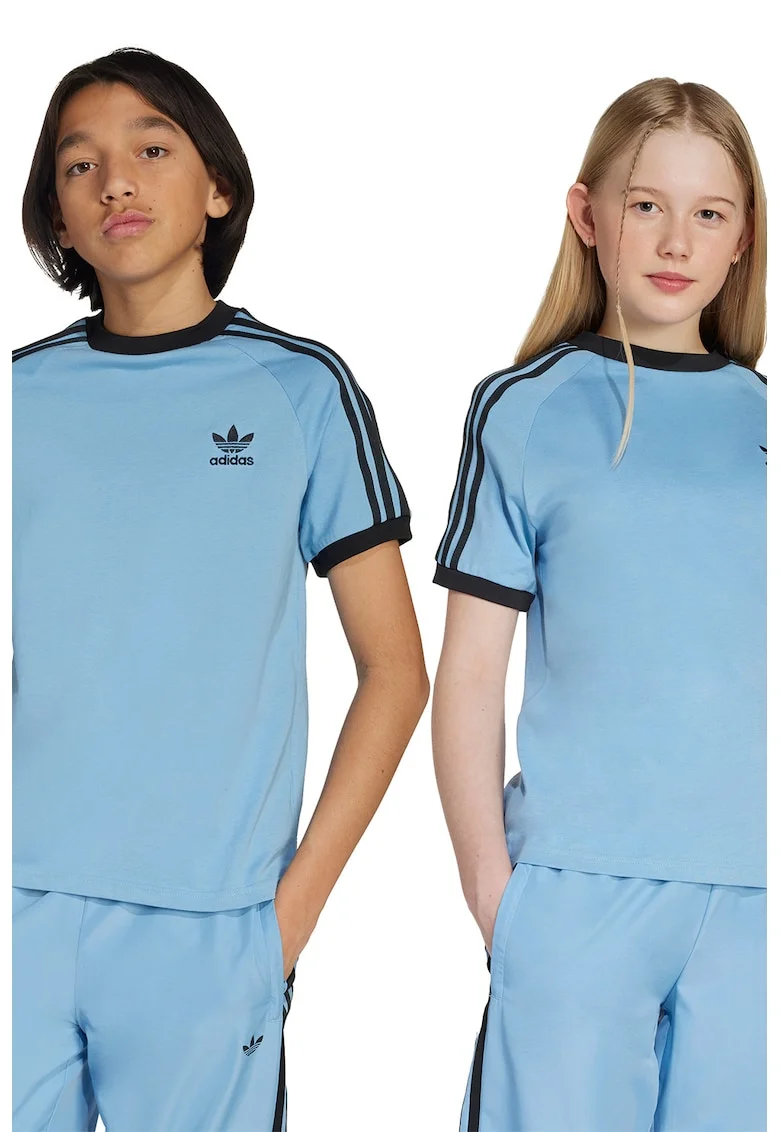 Tricou lejer cu decolteu la baza gatului, Albastru deschis