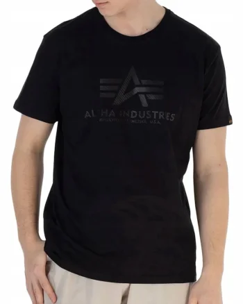 Tricou barbati,  305301611, Bumbac, Negru, Negru