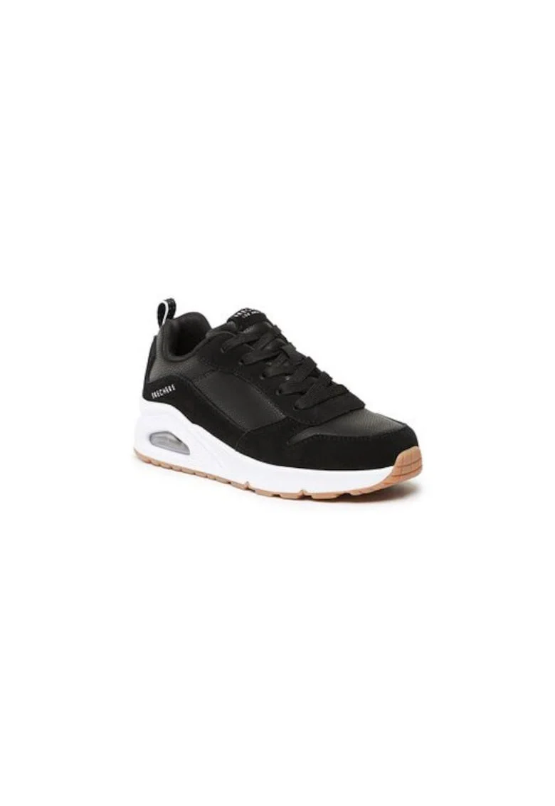 Pantofi sport baieti  300593462, Piele ecologica, Negru, Negru