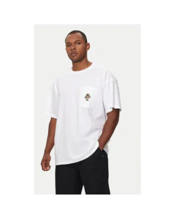 Tricou barbati,  304113154, Bumbac, Alb, Alb