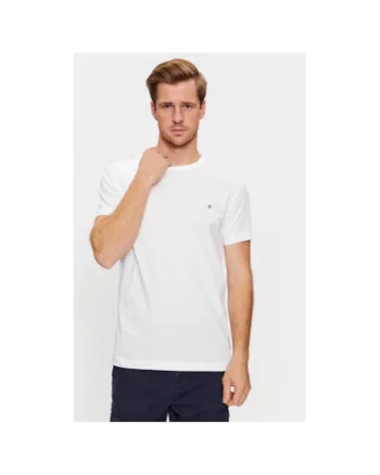 Tricou barbati,  303284190, Bumbac, Alb, Alb