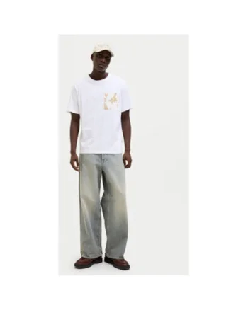 Tricou barbati,  304778490, Bumbac, Alb, Alb