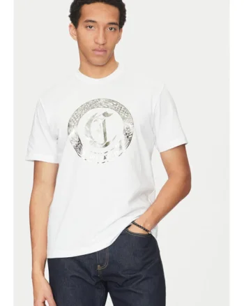 Tricou barbati,  304865121, Bumbac, Alb, Alb