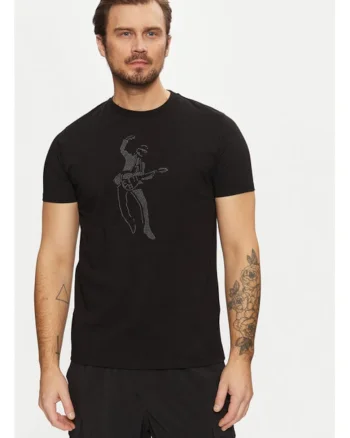 Tricou barbati,  304613159, Bumbac organic, Negru, Negru
