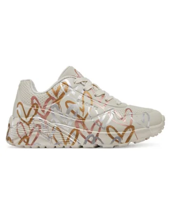 Pantofi sport fete  304742644, Piele ecologica, Alb, Alb