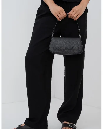 Pantaloni relaxed fit cu imprimeu grafic, Negru