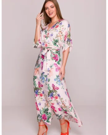 Rochie petrecuta maxi cu imprimeu,, Multicolor