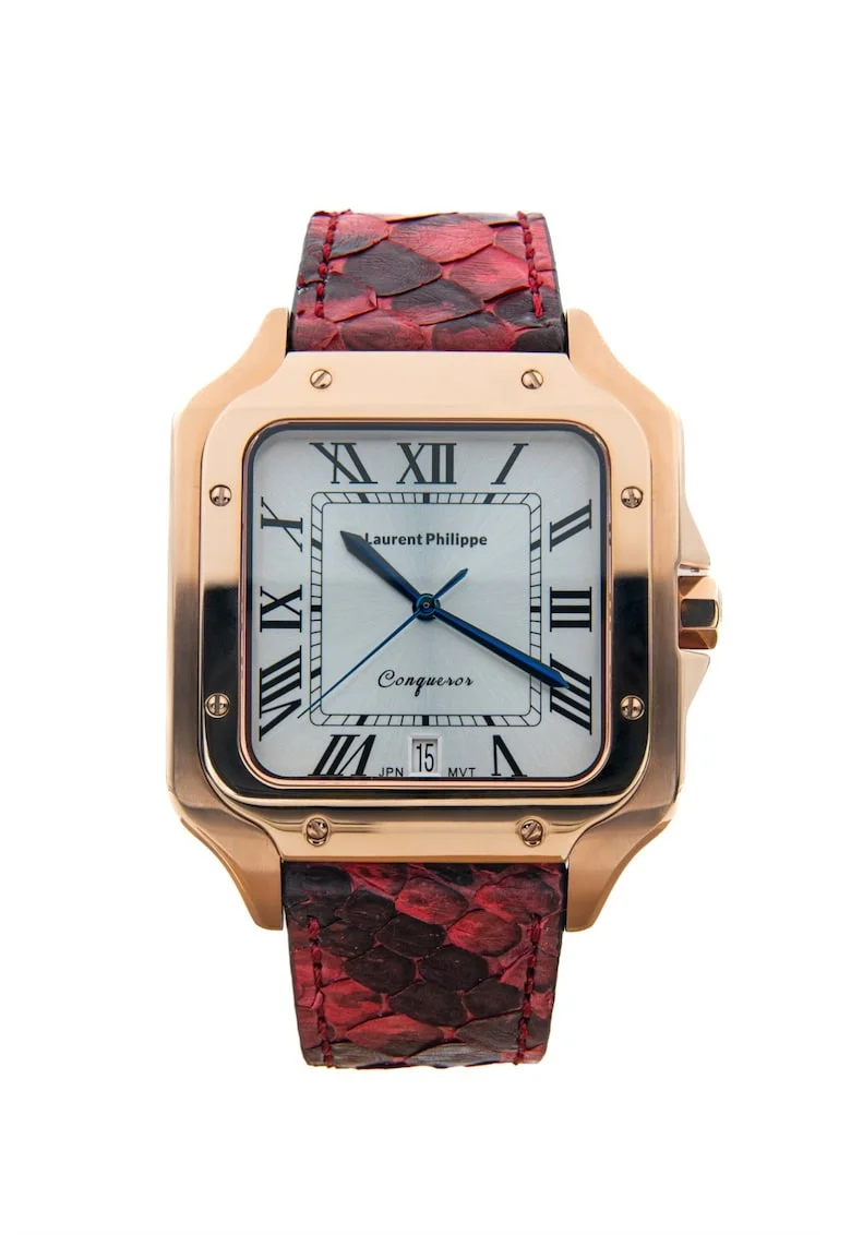 Ceas Conqueror Spirit of the Rose Serpent Rouge cu finisaj Rose Gold