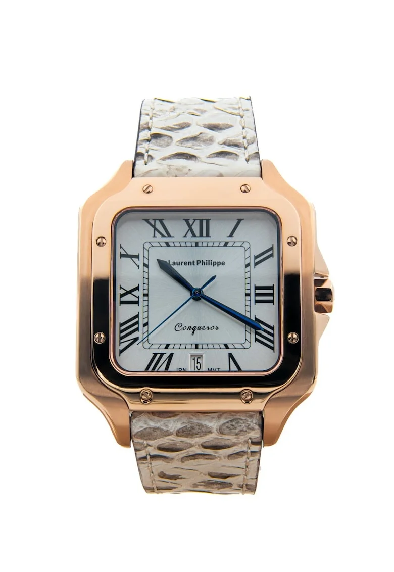 Ceas Conqueror Spirit of the Rose Serpent Ivory cu finisaj Rose Gold