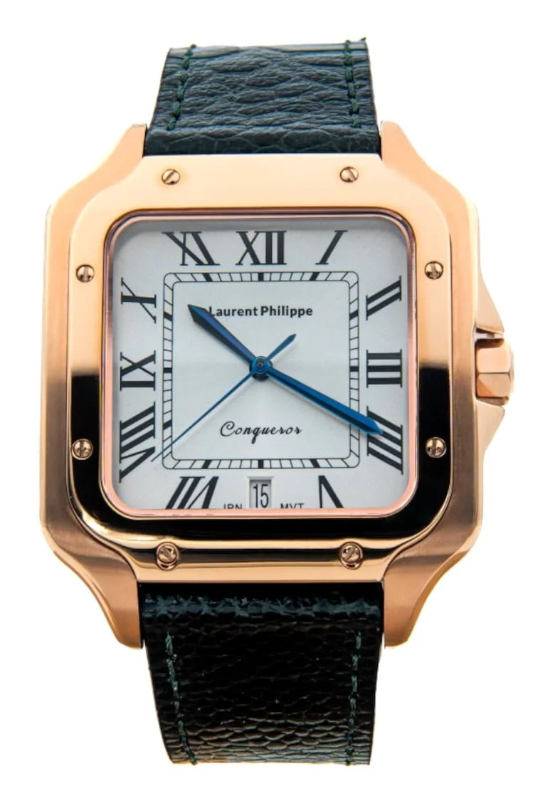 Ceas Conqueror Spirit of the Rose Verde Notturno cu finisaj Rose Gold