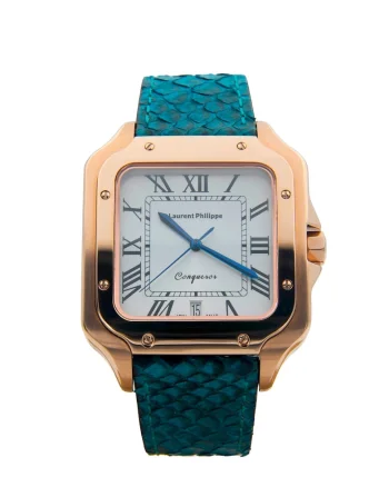 Ceas Conqueror Spirit of the Rose Venin Blue cu finisaj Rose Gold
