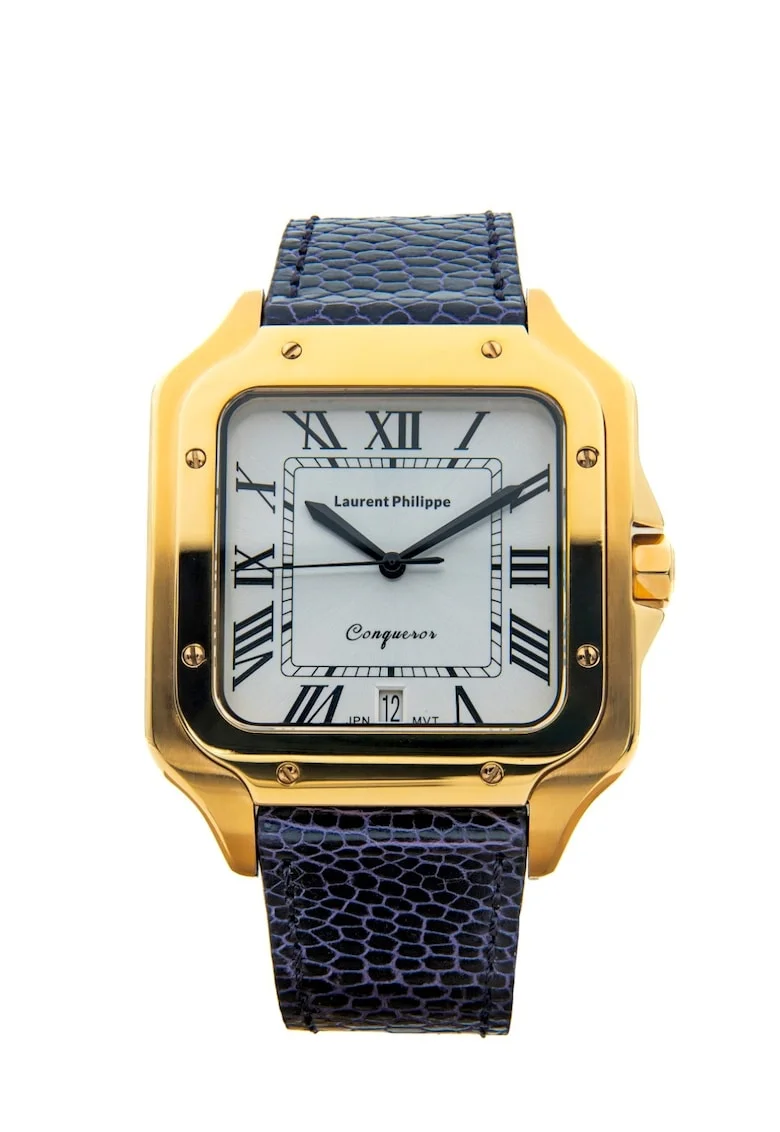 Ceas Conqueror The Golden Empress Mystic Pearl cu finisaj Auriu, Otel Inoxidabil