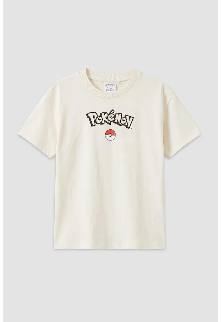 Tricou cu model grafic, Galben/Portocaliu/Bej deschis