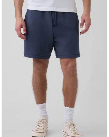 Pantaloni-bermude de trening cu snur, Bleumarin