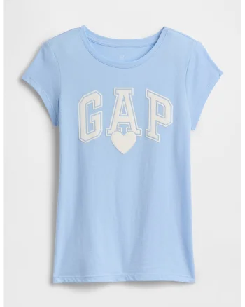 Tricou cu imprimeu logo, Albastru pastel