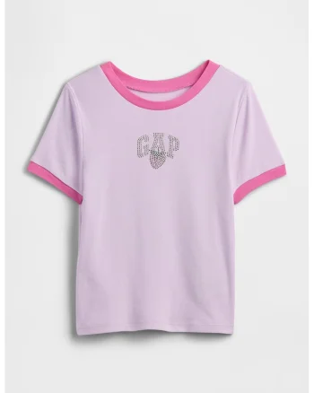 Tricou din bumbac cu imprimeu, Lila/Roz