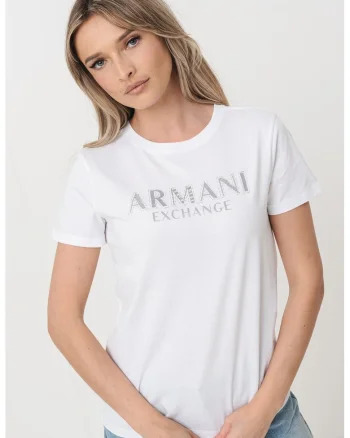 Tricou de bumbac cu imprimeu logo, Alb/Argintiu