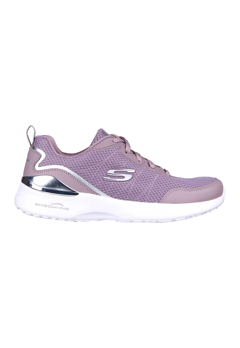 Pantofi sport cu insertii de piele ecologica Skech-Air Dynamight, Violet prafuit