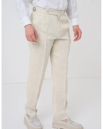 Pantaloni de in cu pense, Bej deschis