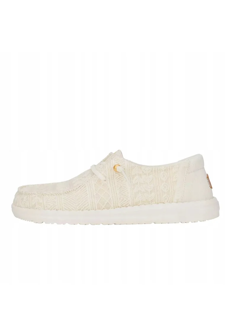 Mocasini Femei Spuma EVA, Wendy Crochet Lace, Alb
