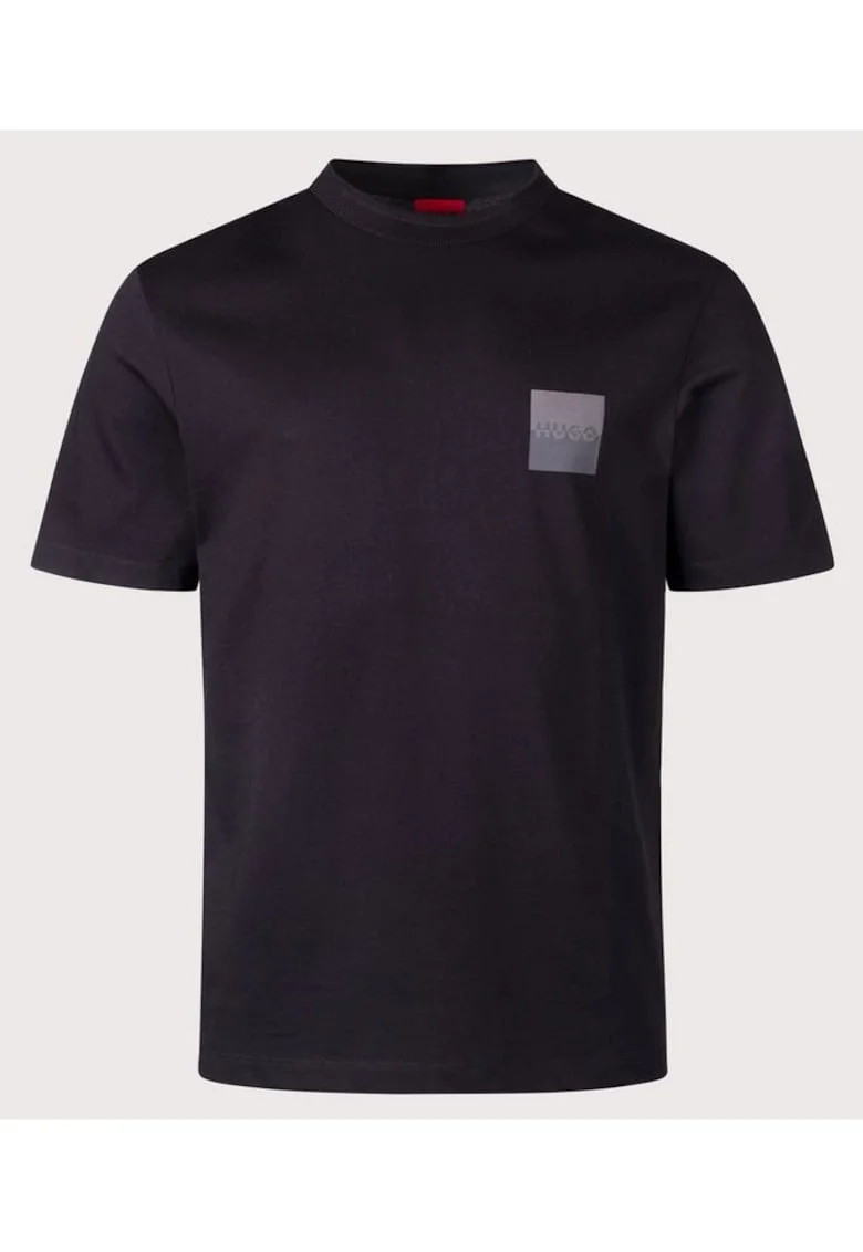 Tricou din bumbac la baza gatului cu logo