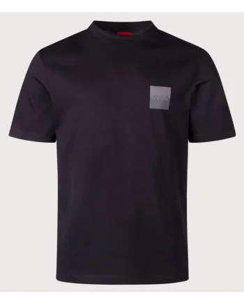 Tricou din bumbac la baza gatului cu logo