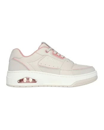 Pantofi sport de piele Uno Court, Coral/Crem