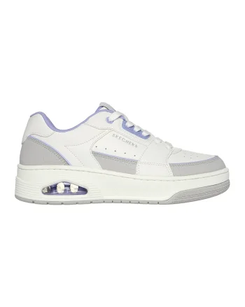 Pantofi sport de piele Uno Court, Alb/Gri