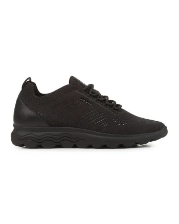 Pantofi sport din plasa tricotata cu detaliu de piele, Gri antracit