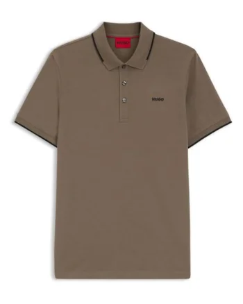 Tricou polo regular fit cu detaliu logo