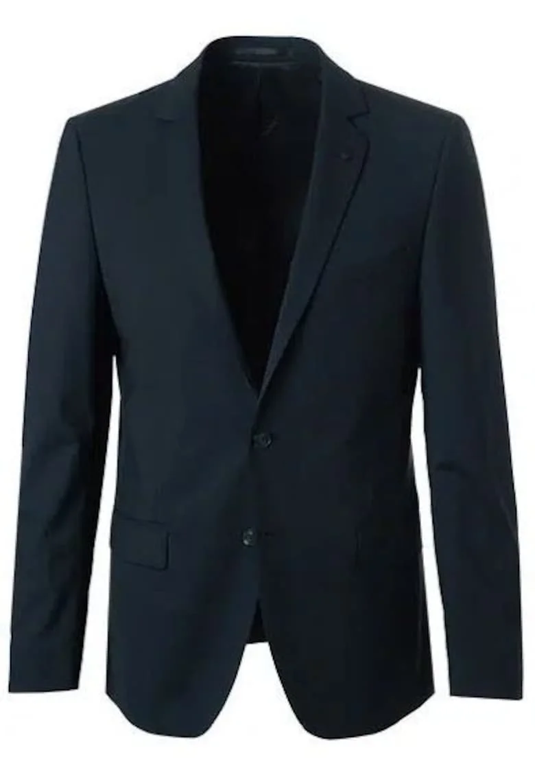 Sacou slim fit din amestec de lana cu buzunare cu clapa