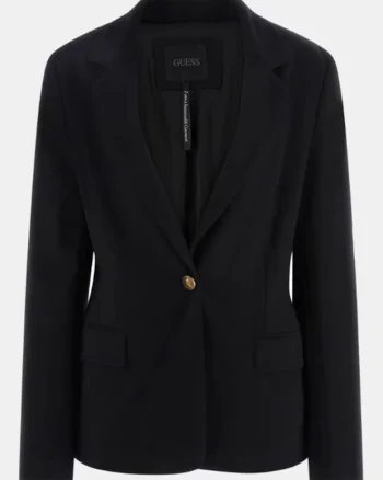 Sacou slim fit cu revere decupate,