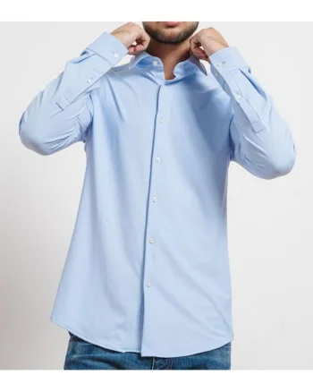 Camasa slim fit cu nasturi uni,