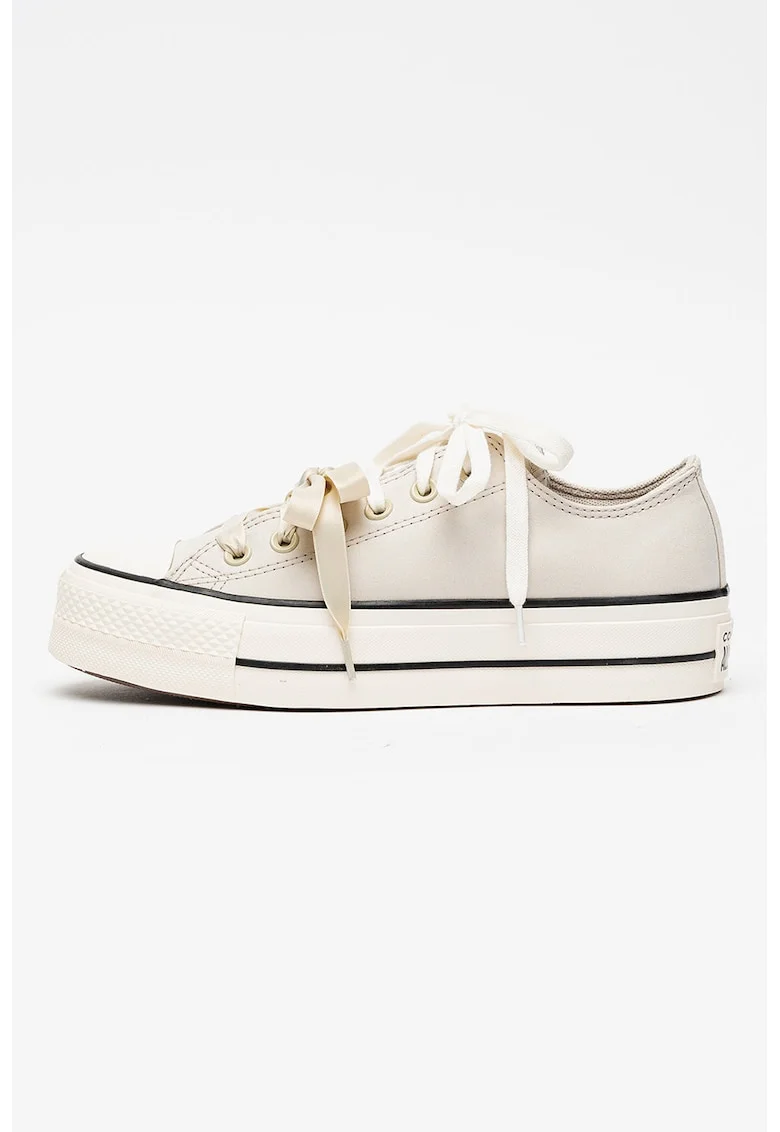 Tenisi din panza Chuck Taylor All Star Lift cu talpa flatform, Alb murdar