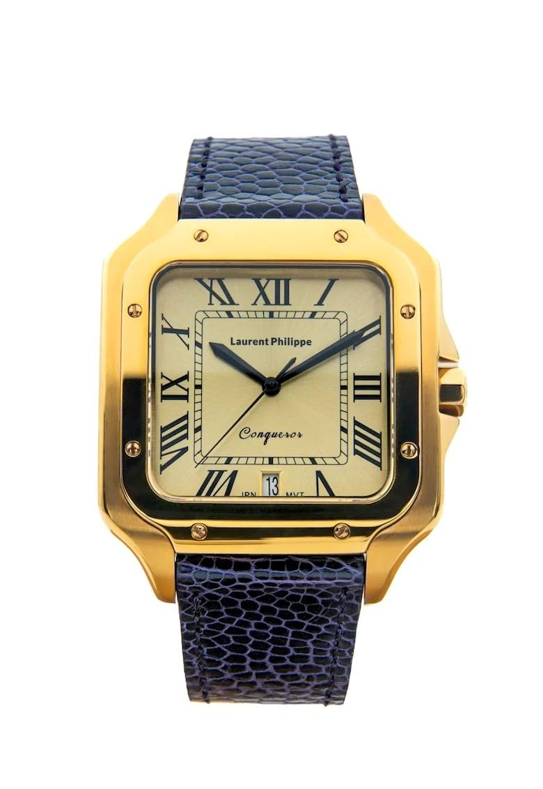 Ceas Conqueror The Golden Eye Mystic Pearl cu finisaj Auriu, Otel Inoxidabil