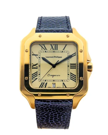 Ceas Conqueror The Golden Eye Mystic Pearl cu finisaj Auriu, Otel Inoxidabil