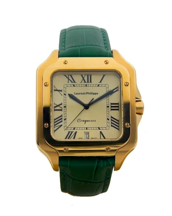 Ceas Conqueror The Golden Eye Tsavorite Temptation cu finisaj Auriu, Otel Inoxidabil