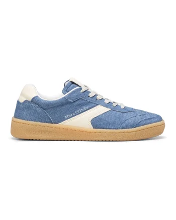 Pantofi sport cu insertii de denim, Albastru melange