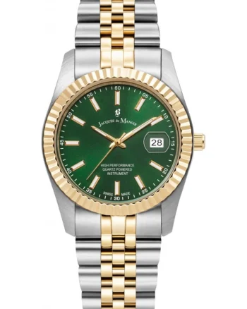 Ceas de dama JACQUES DU JWN02301, verde clasic pentru cupluri